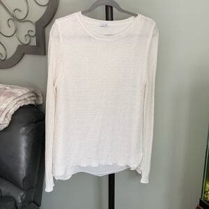 Ivory overlay blouse